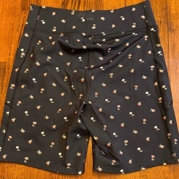 Madewell MWL Black Floral Print Bike Shorts - Picture 5 of 6